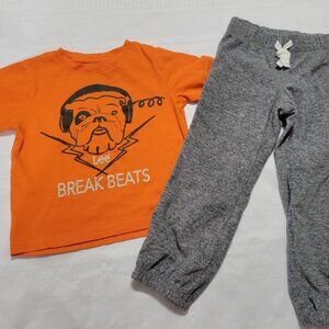 Lee Shirt Carter's 3T Fleece pant Outfit NWOT. Mixed Bin Z29